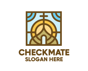 Colorful Mosaic Christian Church logo design