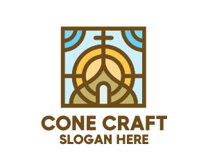 Colorful Mosaic Christian Church logo design