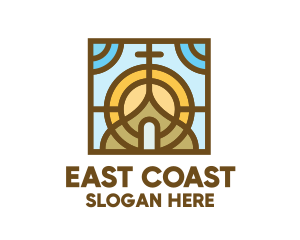 Colorful Mosaic Christian Church logo design