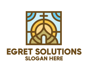 Colorful Mosaic Christian Church logo design