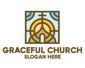 Church - Colorful Mosaic Christian Church logo design