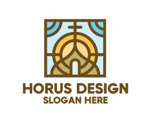 Colorful Mosaic Christian Church logo design