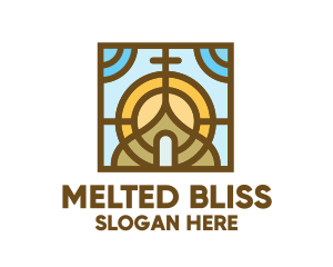 Colorful Mosaic Christian Church logo design