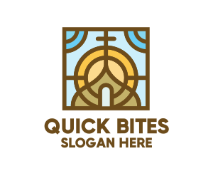 Colorful Mosaic Christian Church logo design