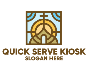 Colorful Mosaic Christian Church logo design