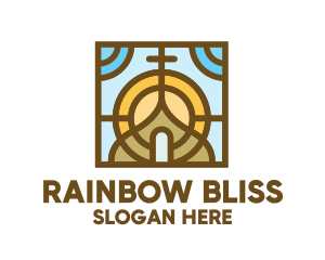 Colorful Mosaic Christian Church logo design