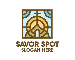 Colorful Mosaic Christian Church logo design