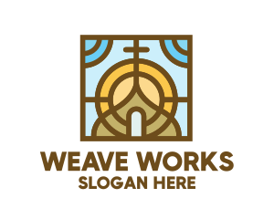 Colorful Mosaic Christian Church logo design