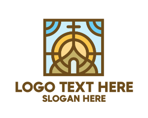 Colorful Mosaic Christian Church logo design