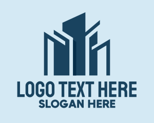 Urban Planning - Blue City Builder logo design