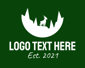 Alone - Mountain Goat Forest logo design