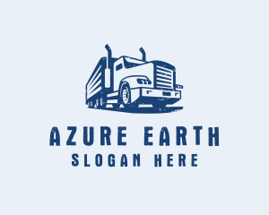 Trailer Truck Logistics logo design