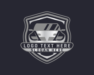 Gray - Transport Car Shield logo design