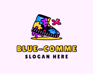 Multicolor - Colorful Puzzle Shoe logo design