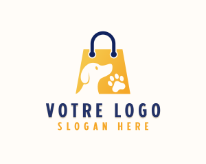 Market - Pet Dog Shopping Bag logo design