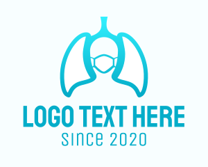 Covid 19 - Face Mask Lungs logo design