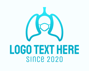 Lung Center - Face Mask Lungs logo design