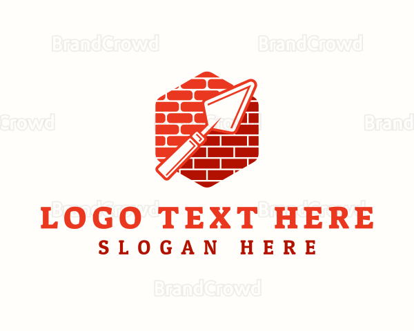 Brick Trowel Concrete Masonry Logo