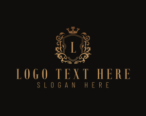 High End - Crown Royalty Shield logo design