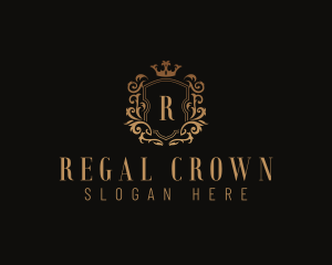 Crown Royalty Shield logo design