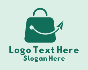 Shopping - Airplane Travel Luggage logo design