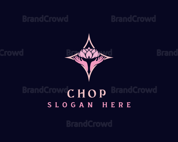 Lotus Flower Hand Logo