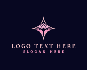 Lotus Flower Hand Logo