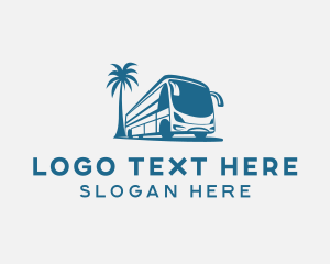 Palm Tree - Bus Travel Tourism logo design