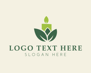 Herbal - Eco Candle Fire logo design
