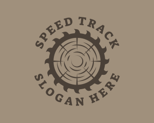 Circular Saw Lumberjack Logo