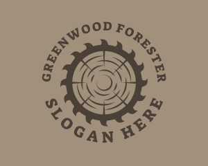 Forester - Circular Saw Lumberjack logo design