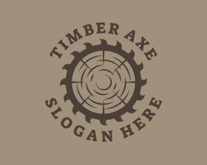 Circular Saw Lumberjack logo design