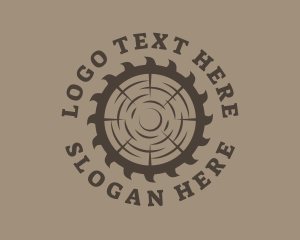 Logger - Circular Saw Lumberjack logo design