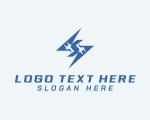 Ligtning - Electrical Voltage Plug logo design