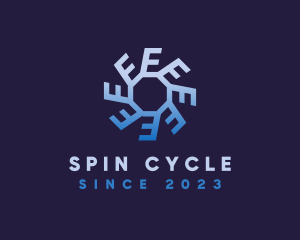 Rotate - Circle Letter E Cycle logo design