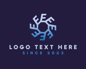 Windmill - Circle Letter E Cycle logo design