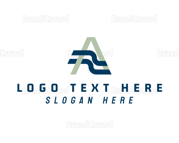 Wave Business Letter A Logo