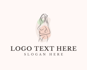 Waxing - Beauty Sexy Lady logo design