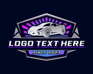 Retro Car - Car Garage Mechanic logo design