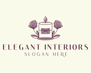 Floral Scented Candle logo design