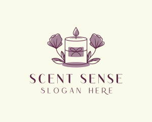 Floral Scented Candle logo design