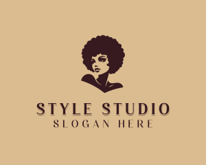 Hairdresser - Curly Hairdresser Salon logo design