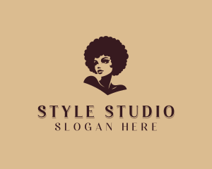 Curly Hairdresser Salon logo design