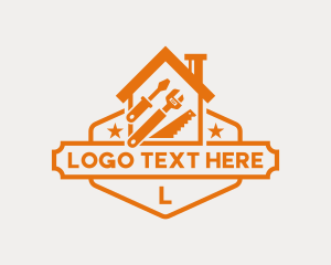 Hand Saw - Carpentry Builder Handyman logo design