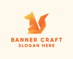 Orange Fox Origami  logo design