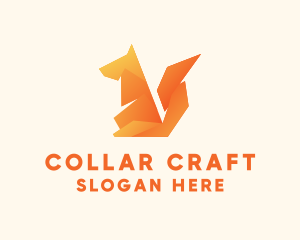 Orange Fox Origami  logo design