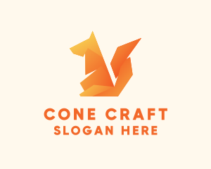 Orange Fox Origami  logo design