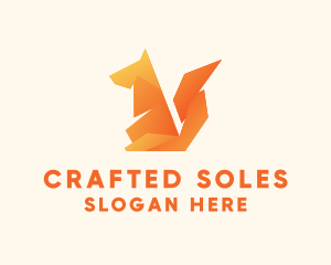 Orange Fox Origami  logo design