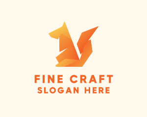 Orange Fox Origami  logo design