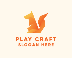 Orange Fox Origami  logo design